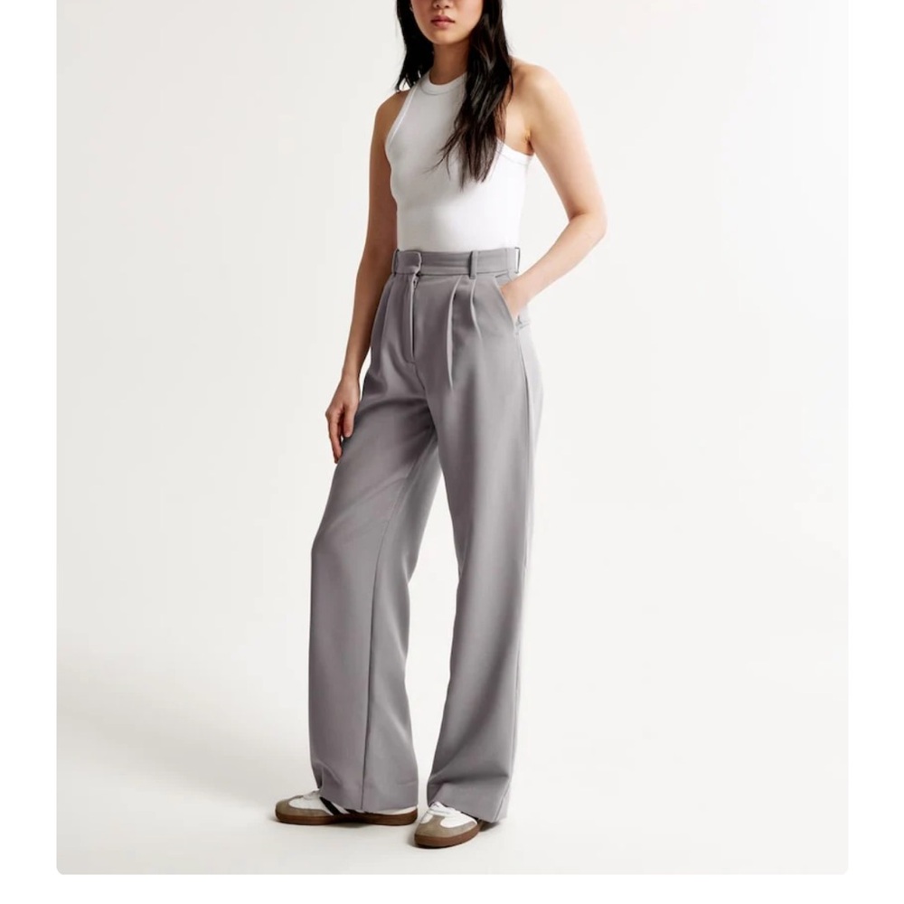 Women's Gray High-Waisted Pants